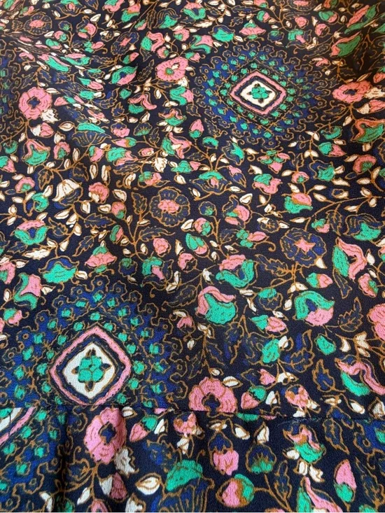 J.Crew Women’s Short Sleeve V-neck Floral Paisley Flutter Chiffon Dress Size 4 - Picture 6 of 12